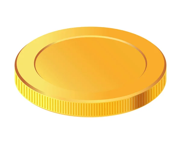 Roterande Guldmynt Gyllene Pengar Gäller För Spel Jackpot Eller Bank — Stock vektor
