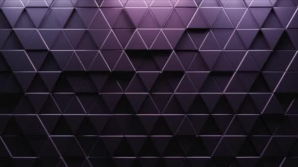 Тёмный Треугольник Абстрактный Трехмерный Геометрический Фон Треугольный Рисунок Цикл Анимации — стоковое видео