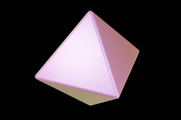 Holographic Shape Pearl Colored Octahedron Geometric Shape Geometric Primitive Rendering — Stock Photo, Image