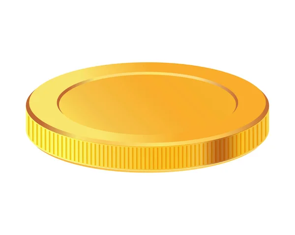 Moneda Oro Giratoria Dinero Dorado Aplicable Para Juegos Azar Jackpot — Vector de stock