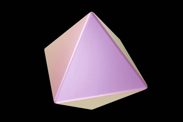 Holograficzny Kształt Ośmiościan Kolorze Perłowym Geometryczny Kształt Geometryczny Prymitywny Renderowanie — Zdjęcie stockowe