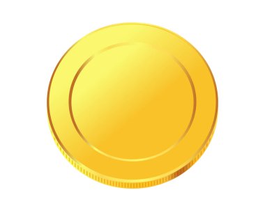 Döner altın sikke. Altın para. Kumar oyunlarına, piyangoya, bankaya ya da finansal resimlere başvurulabilir. Video oyunu ödülleri, kurdeleler için kullanılabilir. Vektör illüstrasyonu.