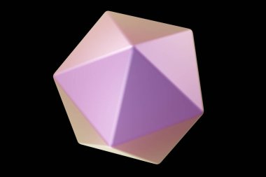 Holografik 3D şekil. İnci renkli ilkel şekil. Geometrik şekil. Geometrik ilkel. 3d oluşturma.