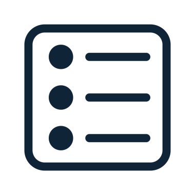 Liste ya da katalog simgesi. Ana menü sembolü. UI web simgesi. 48 piksel mükemmel. Vektör illüstrasyonu