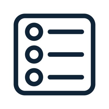 Liste ya da katalog simgesi. Ana menü sembolü. UI web simgesi. 48 piksel mükemmel. Vektör illüstrasyonu