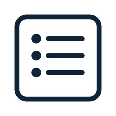 Liste ya da katalog simgesi. Ana menü sembolü. UI web simgesi. 48 piksel mükemmel. Vektör illüstrasyonu