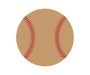 Softball. Baseball. Red stitches. Baseball equipment. Vector illustration