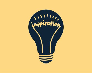 Ampuller. Ampulün ya da lambanın içinde parlayan bir çözüm. Lambanın etrafına ışınlar. Rüya konsepti. Ampul sembolü. Vektör illüstrasyonu