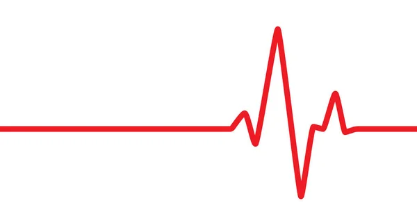Символ Сердечного Ритма Изолированном Фоне Знак Сердцебиения Кардиограмма Эхокардиограмма Векторная — стоковый вектор