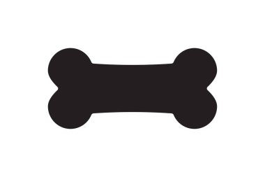 Bone for pet dog. Bone silhouette icon. Canine food symbol. Vector illustration