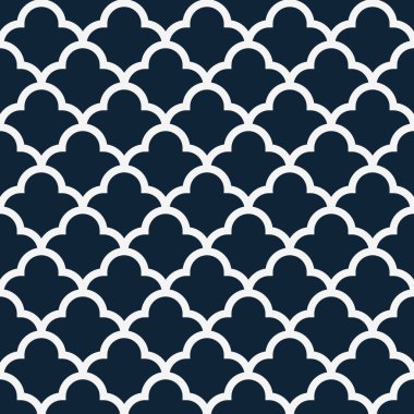 Quatrefoil geometric seamless pattern. Classic fabric seamless pattern. Vector illustration.