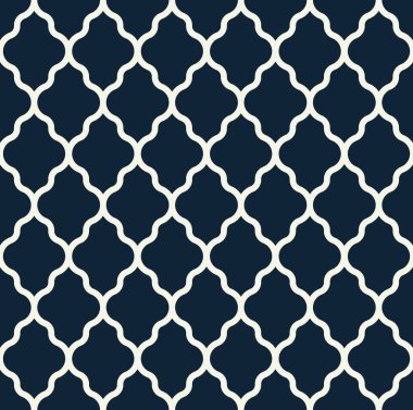 Quatrefoil geometric seamless pattern. Classic fabric seamless pattern. Vector illustration.