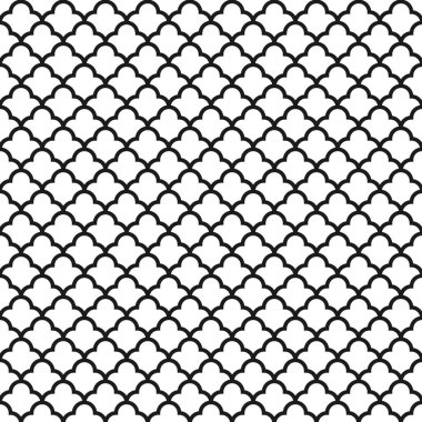 Quatrefoil geometric seamless pattern. Classic fabric seamless pattern. Vector illustration.