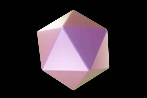 Holografisk Form Pärlfärgade Polygonala Sfär Geometrisk Form Geometriskt Primitivt Konvertering — Stockfoto