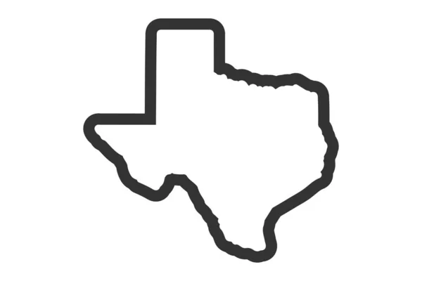 Texas State Map State Map Texas Outline Symbol Vector Illustration — Stock vektor