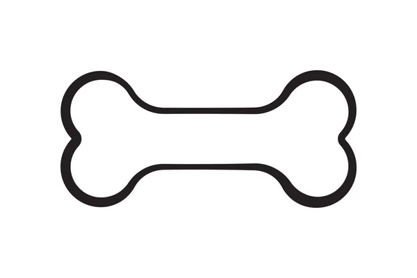 Pour Chien Compagnie Icône Contour Osseux Symbole Alimentaire Canin Illustration — Image vectorielle