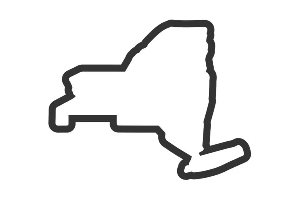 New Yorks Delstatskarta Usa Delstatskarta New York Symbolen Vektorillustration — Stock vektor