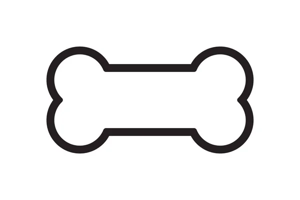 Bone Pet Dog Bone Outline Icon Canine Food Symbol Vector — Stock Vector