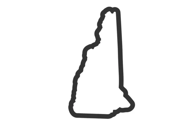 New Hampshire Delstatskarta Usa Delstatskarta Iowa Skissera Symbol Vektorillustration — Stock vektor