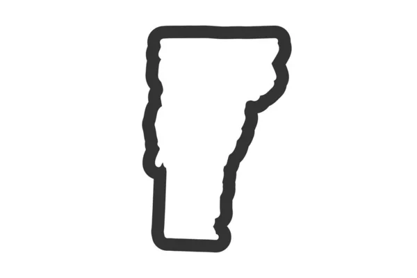 Vermont State Map State Map Vermont Outline Symbol Vector Illustration — Διανυσματικό Αρχείο