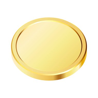 Döner altın sikke. Altın para. Kumar oyunlarına, piyangoya, bankaya ya da finansal resimlere başvurulabilir. Video oyunu ödülleri, kurdeleler için kullanılabilir. Vektör illüstrasyonu.