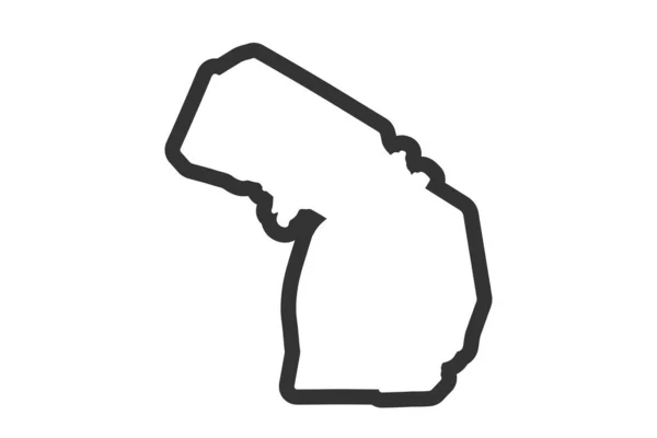 Mapa Estado Michigan Mapa Estado Dos Eua Símbolo Contorno Michigan — Vetor de Stock