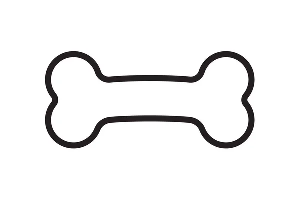 骨头为宠物狗 骨骼轮廓图标 犬类食物的象征 矢量说明 — 图库矢量图片#