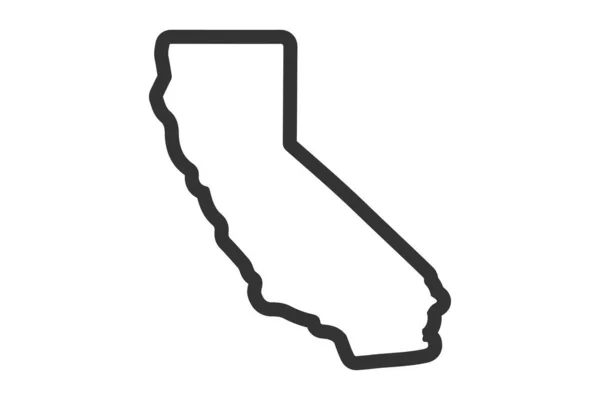 Mapa Del Estado California Mapa Estatal Estados Unidos California Esboza — Vector de stock
