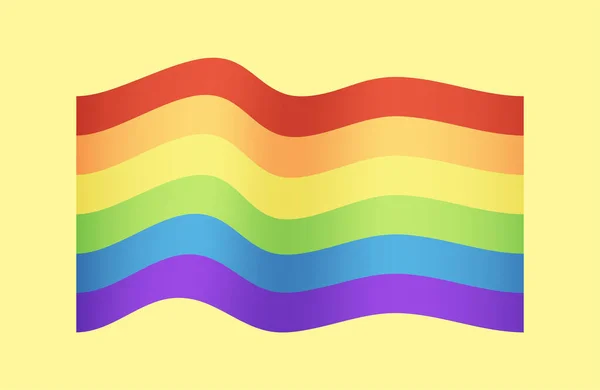 Rainbow Fag Gay Pride Flag Wavy Dispersing Rainbow Flag Vector — Archivo Imágenes Vectoriales