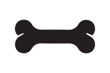 Bone for pet dog. Bone silhouette icon. Canine food symbol. Vector illustration