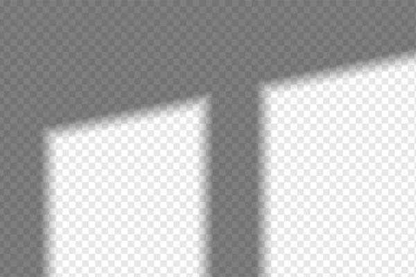 Cadre Fenêtre Superposition Ombre Lumière Par Fenêtre Applicable Aux Maquettes — Image vectorielle