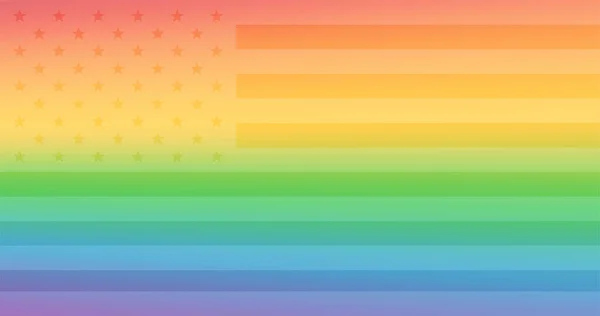 Zászlószínek Amerikai Zászlón Büszke Hónap Amerikában Koncepció Amerikai Büszkeség Hónap — Stock Vector