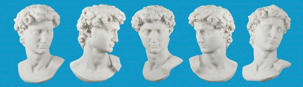 David Bust Pada Latar Belakang Terisolasi Patung Michelangelos David Rendering — Stok Foto