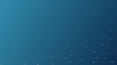 Plexus örgü geometrik arka plan. Noktalar çizgilerle birleşti. Mavi gradyan fon. Teknoloji soyut geçmişi. Minimalist zemin. Vektör