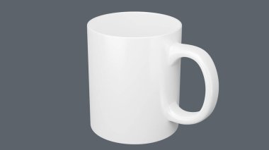 İzole edilmiş arka planda beyaz kupalar. Model tasarımı için uygulanabilir. 3d gerçekçi resimleme.