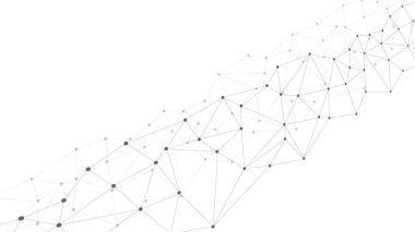 Plexus örgü geometrik arka plan. Noktalar çizgilerle birleşti. Teknoloji soyut geçmişi. Minimalist ağ fon. Vektör