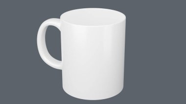 İzole edilmiş arka planda beyaz kupalar. Model tasarımı için uygulanabilir. 3d gerçekçi resimleme.