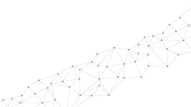 Plexus örgü geometrik arka plan. Noktalar çizgilerle birleşti. Teknoloji soyut geçmişi. Minimalist ağ fon. Vektör