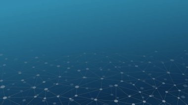 Plexus örgü geometrik arka plan. Noktalar çizgilerle birleşti. Mavi gradyan fon. Teknoloji soyut geçmişi. Minimalist zemin. Vektör