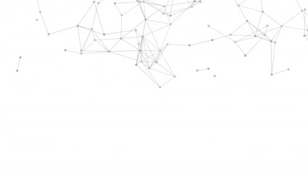 プレキサスメッシュ幾何学的背景 線で接続されたドット テクノロジー抽象的な背景 ミニマリスト バックドロップ 4Kアニメーション — ストック動画