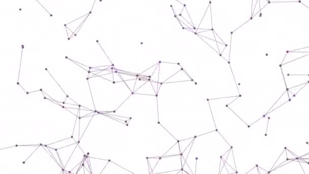 Plexus Сітка Геометричного Фону Точки Єднані Лініями Абстрактний Технологічний Фон — стокове відео