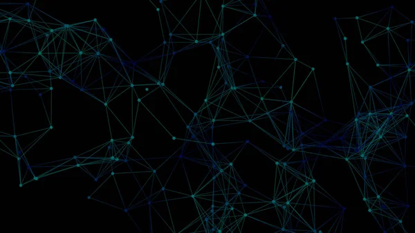 Geometrische Achtergrond Van Plexus Mesh Stippen Verbonden Door Lijnen Technologie — Stockfoto