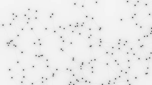 Сетчатый Сплетенный Геометрический Белый Фон Точки Соединены Линиями Технология Абстрактный — стоковое фото