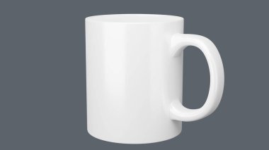 İzole edilmiş arka planda beyaz kupalar. Model tasarımı için uygulanabilir. 3d gerçekçi resimleme.