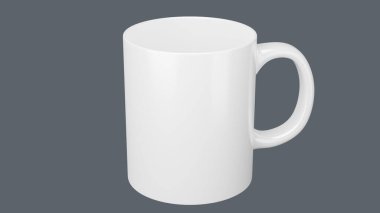 İzole edilmiş arka planda beyaz kupalar. Model tasarımı için uygulanabilir. 3d gerçekçi resimleme.