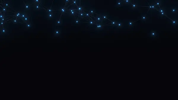 プレクサスメッシュ幾何学的な暗い背景 線で接続されたドット テクノロジー抽象的な背景 ミニマリスト バックドロップ ポリゴンメッシュ サイエンスバックドロップ — ストック写真