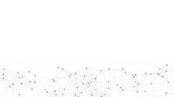 Plexus Örgü Geometrik Beyaz Arka Plan Noktalar Çizgilerle Birleşti Teknoloji — Stok fotoğraf