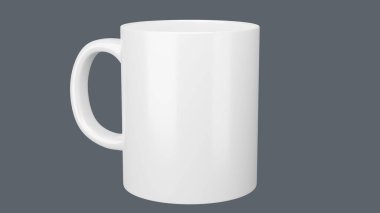 İzole edilmiş arka planda beyaz kupalar. Model tasarımı için uygulanabilir. 3d gerçekçi resimleme.