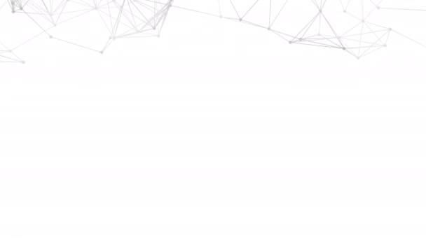 プレキサスメッシュ幾何学的背景 線で接続されたドット テクノロジー抽象的な背景 ミニマリスト バックドロップ 4Kアニメーション — ストック動画