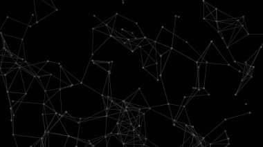 Plexus örgü geometrik arka plan. Noktalar çizgilerle birleşti. Teknoloji soyut geçmişi. Minimalist zemin. Çokgen örgüsü. Bilim arkaplanı